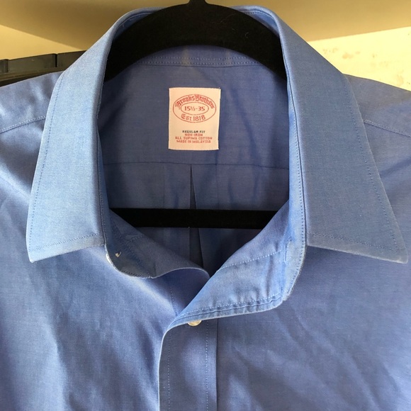 Brookes Brothers Dress Shirt 15 1/2 35 Regular Fit - Picture 1 of 5